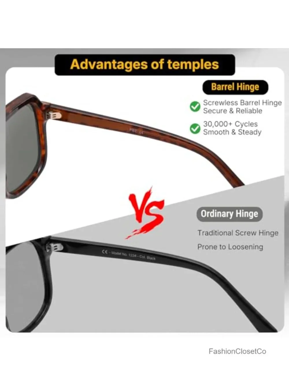 Oversized Aviator Sunglasses Retro 70s Propionate Frame with Stainless Steel